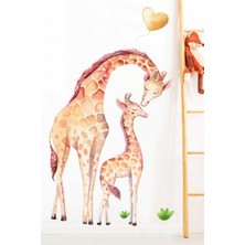 Wallhuman Zurafa Aşkı Çocuk Odası Duvar Stickerı