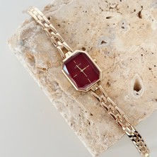 Vesce Atelier Angulaire Gold Saat Bordo