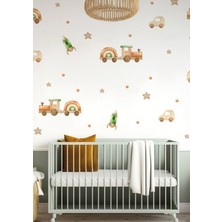 Wallhuman Ahşap Taşılar Çocuk Odası Duvar Stickerı