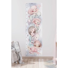 Wallhuman Deniz Kızı Boy Ölçer Çocuk Odası Duvar Stickerı