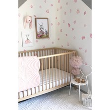 Wallhuman Pembe Gül Yaprakları Çocuk Odası Duvar Stickerı