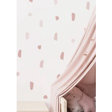 Wallhuman Pembe Şekiller Çocuk Odası Duvar Stickerı