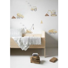 Wallhuman Iş Makineleri Çocuk Odası Duvar Stickerı