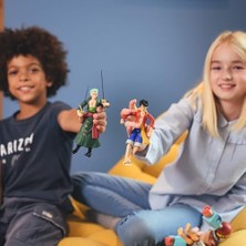 Storemax Heroes Tek Parça Figürler Roronoa Zoro Aksiyon Figürü, Değiştirilebilir Kollar ve Yüzler ile Mafsallı Zoro Figürü, Bandai Tek Parça Aksiyon Figürleri Oyuncakları Serisi, 17 cm