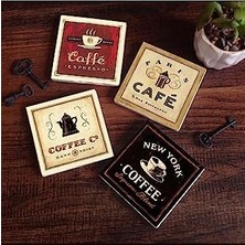 Storemax Kahve Taş Bardak Altlığı Seti - 4 Parça - Dekoratif, Rustik Mutfak Aksesuarı, 10X10 Cm, Kaydırmaz Tabanlı, Şık ve Dayanıklı SC108