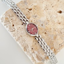 Vesce Atelier Turias Bordo Gümüş Saat