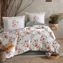 Clasy Ranforce %100 Pamuk Çift Kişilik Dört Mevsim Set Ruska V1 Mint