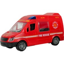 MEGA 1:32 Rescue Team Sürtmeli Acil Durum Araçları Kırmızı