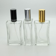 Boş Parfüm Şişesi 100 ml (10 Adet)(Tekrar Tekrar Dolum Yapılabilir) Metal Kapak Plastik Valf Içbükey Boş Şişe