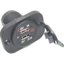 Gözpar Oto Carub Çakmak Soketi 9-30V Marine 2- USB Vakum