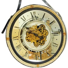 ZS Demir Saat Çarklı Askılı Duvar Saati Dekoratif Ev Ofis Hediyelik