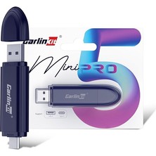 Leaf Shop iPhone ve Android Mını5 Pro Için Kablosuz Carplay Adaptörü, Tak ve Çalıştır, Kablosuz, Otomatik Bağlantı, Çevrimiçi Yükseltme, Siri Voice & Google Voice, Kablolu Carplay ve Android Otomobil