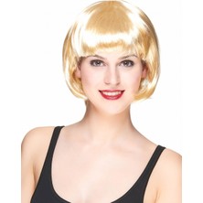 LTG Nova Platin Altın Dore Renk Küt Parti Peruğu Kısa Takma Peruk