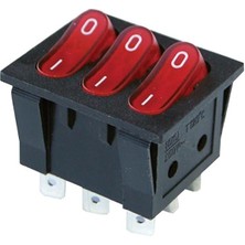 Pazarcan Üçlü Işıklı Anahtar On-Off 9p (IC-135)