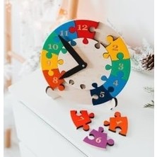Storemax Ahşap Yap Boz Oyuncak Saat Puzzle