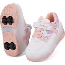 Rocky Işıklı Çıkarılabilir Tekerlekli Patenli On-Off Tuşlu Çocuk Ayakkabısı | 29–37 Numara | Kaymaz Taban | Yerli Üretim