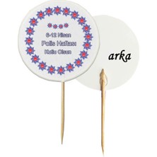 TM Tasarım Mağazası 20 Adet Polis Haftası Kutlu Olsun Baskılı Pasta Kürdanı 6,5 cm