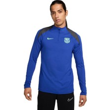 Nike Nk Dri-Fit Fc Barcelona Strike Mavi Erkek Futbol Üstü Slim Fit 2025 Sonbahar - Kış
