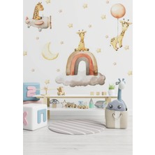 Wallhuman Baby Giraffe Çocuk Odası Duvar Stickerı