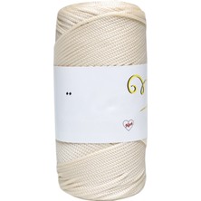 Karahanbey Makrome Ipi 3mm Polyester Krem