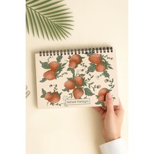Eldesen Tasarım Eldesen Haftalık Planlayıcı A5 Defter Çilekli Esnek İnce Karton Kapaklı 1 Yıllık Kullanım İçin Orta Boy