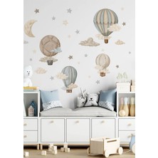 Wallhuman Retro Balonlar Çocuk Odası Duvar Stickerı