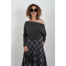 Zelish My Sister Füme Kayık Yaka Bluz