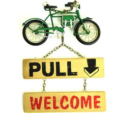 ZS Demir Dekoratif Metal Kapı Yazısı Bisiklet Vintage Dekoratif Hediyelik