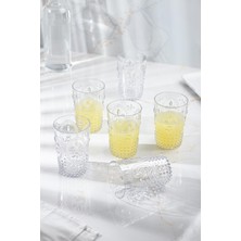 FRY Akrilik Şeffaf 6'lı Kısa Bardak & Su Meşrubat Kahve Yanı Bardağı 400 ml ( Cam Değildir )