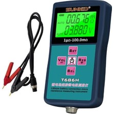 Pazarcan Sunkko T686H Hassas Pil Iç Direnç ve Voltaj Test Cihazı (0-100V - 0-100 Ohm)