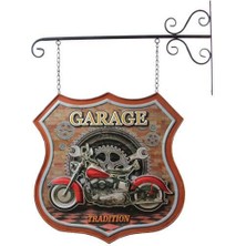 ZS Demir Dekoratif Çift Yönlü Motor Temalı Ferforje Askı Hediyelik