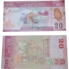 Sri Lanka 20 Rupees Koleksiyon Yabancı Kağıt Para.koleksiyon Başlangıç Seti.