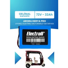 Electroll Arora Derya Pro Uyumlu Batarya (Standart Kapasite) Lifepo4 72V 32AH Elektrikli Motorsiklet Bataryası
