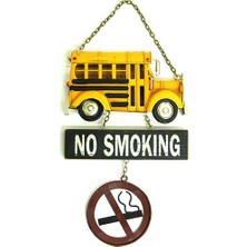 ZS Demir Dekoratif Metal Kapı Yazısı Okul Otobüsü Vintage Hediyelik