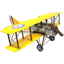 ZS Demir Dekoratif Metal Uçak Çift Kanatlı Dekoratif Hediyelik