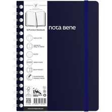 Leaf Shop Bene Spiralli Premium Sert Kapak Defter, 14.8X21 Cm, Çizgili