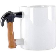 Ilginç Hediyelik Çekiç Kulplu Tasarımlı Seramik Kupa Bardağı