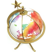 ZS Demir Dünya Küre Yerküre Ayaklı Dekoratif Hediyelik