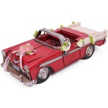 ZS Demir Dekoratif Metal Araba Üstü Açık Vintage Biblo Hediyelik