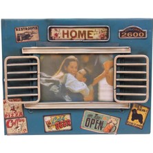 ZS Demir Dekoratif Metal Çerçeve Panjur Temalı Vintage Ev Ofis Hediyelik