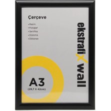 Kitabevimden Ekstrafix Çerçeve A3 22 Li Siyah FIX-ÇS06