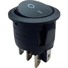 Pazarcan IC-133-6 Yuvarlak Siyah 6p On/off Anahtar