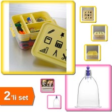 Hereveoyuncak Oyuncak Hobi Saklama Kutusu + Hacamat Kuppası 4 Numara 10 Tane - 2li Set T5X5Q9