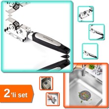 Hereveoyuncak Bıçak Bileme Keskinleştirme Aparatı + Yuvarlak Süzgeçli Silikon Gider Süzgeci - 2li Set K2A8N8