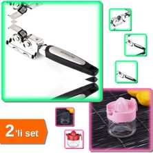 Hereveoyuncak Bıçak Bileme Keskinleştirme Aparatı + Cam Kavanozlu Limon Narenciye Sıkacağı 300 ml - 2li Set U0R0Q2