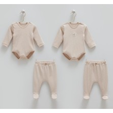 Caramell %100 Pamuk Hello Forest 4'lü Body Pantolon Set CRML.BPE1959