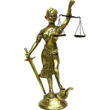 ZS Demir Adalet Kadını Biblo Terazili Dekoratif Hediyelik