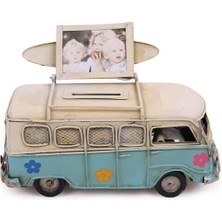 ZS Demir Dekoratif Metal Minibüs Çerçeveli ve Kumbaralı Hediyelik