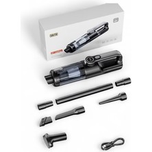 Arell Teknoloji Suitu ST-126 Plus Kablosuz Şarjlı Araç Süpürgesi Yüksek Emiş Gücü, Şarjlı Taşınabilir El Süpürge Vakum Üfleme