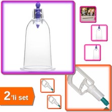 Hereveoyuncak Hacamat Kuppası 2 Numara 10 Tane + Hacamat Pompası 4 Parmak - 2li Set T4T7N4